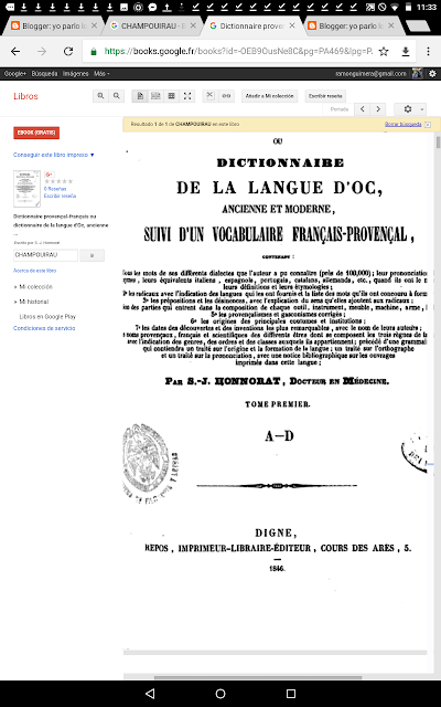 Dictionnaire de la Langue d'Oc , Français - Provençal , ancienne et moderne